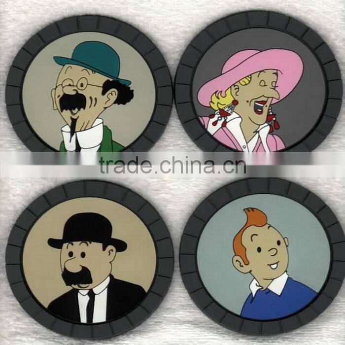 Logo Die Cut 3D Green Soft pvc coaster