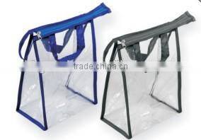 with zipper clear pvc cosmetic bag/transparent pvc cosmetic bag
