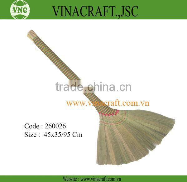 High quality grass broom with plastic handle
