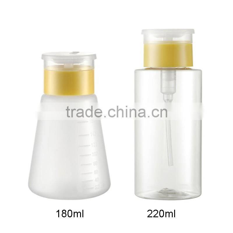 220ml Cosmetic polish remover tool nail liquid pump dispenser