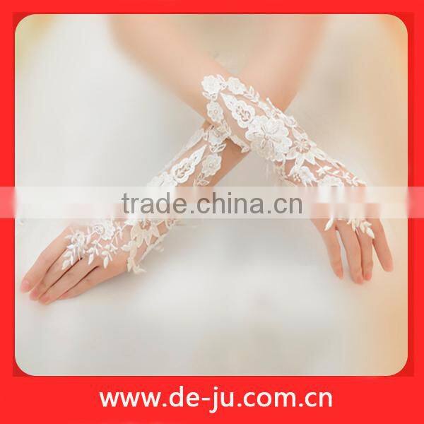 Wedding Bridal White Floral Cheap Sexy Lace Gloves