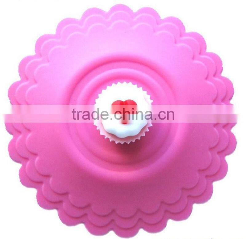 FDA standard cute designing silicone cup cover food grade silicone