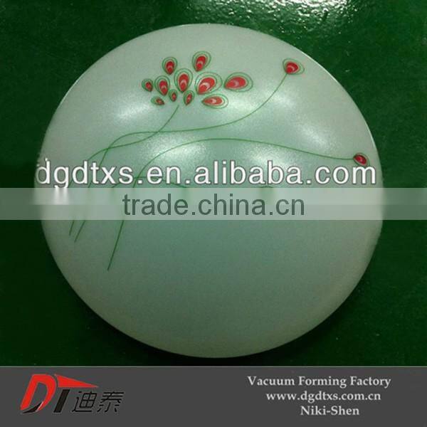 Custom flower led lamp shade and cover by thermoforming