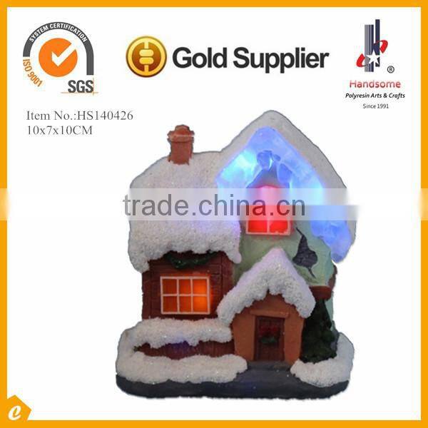 4" resin lights christmas village houses gifts with LED