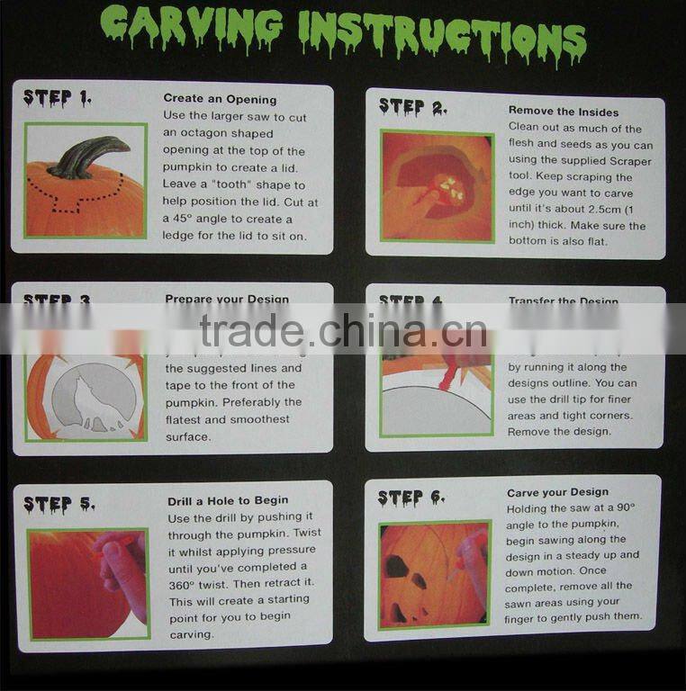 Fashion design halloween decoration gift pumpkin carving kit