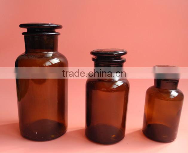amber medicament glass lab bottle for chemical reagent