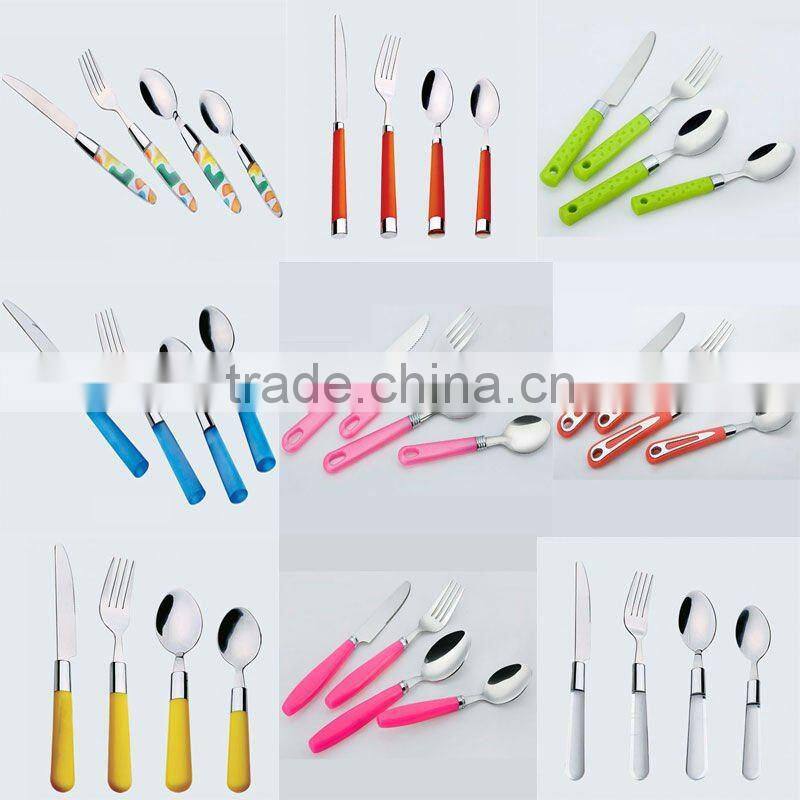cutlery with plastic handle with machine polishing and low price