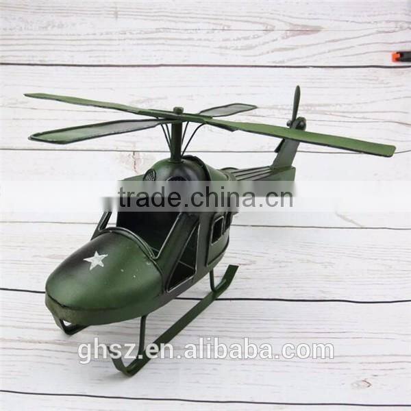 Custom vintage craft model alloy helicopter model