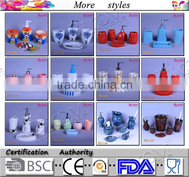 Cheap hotel bathroom accessories set ceramic bathroom set
