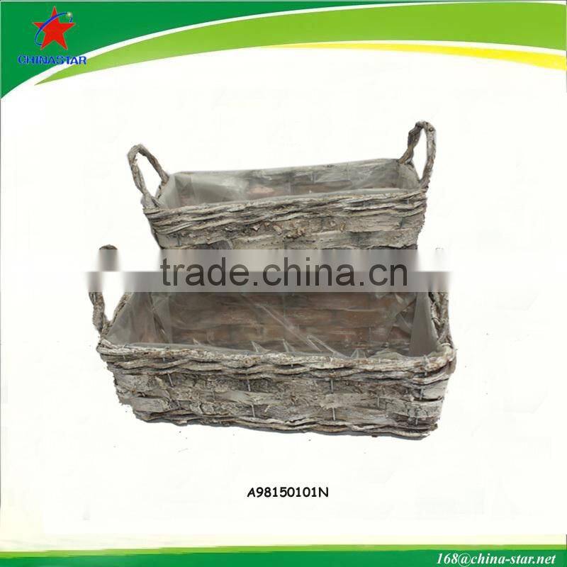 wash white birch garden basket