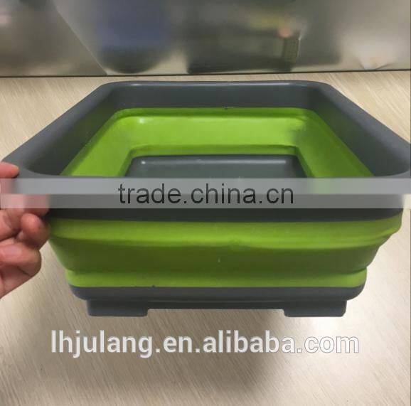 Plastic foldable Rectangle basket/ foldable Rectangle basket for Houseware