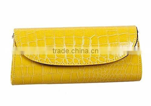 Womens Envelope Evening Patent Croc Skin Embossed Party Clutch