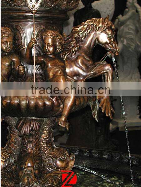 Large bronze indoor horse water fountain sale