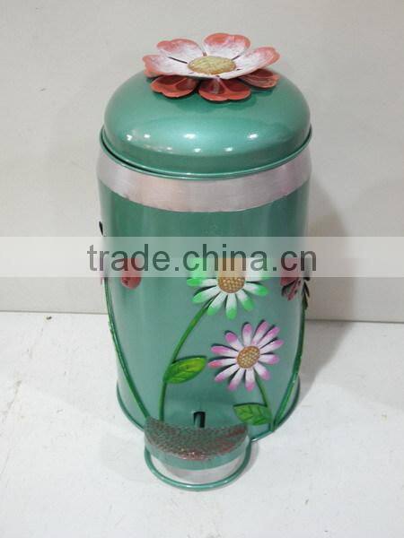 YS13641 metal flower dustbin decoration made in Xiamen