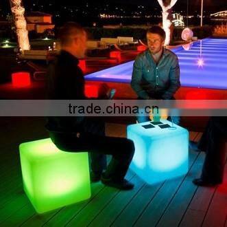 2016 Hot !outdoor color changing led plastic benches / popular bench