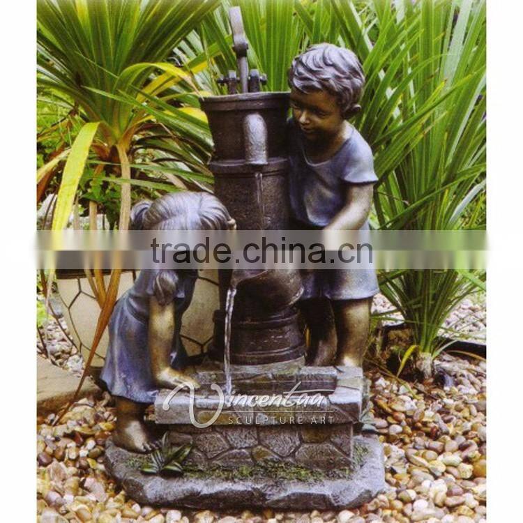 New Design Popular High Quality Outdoor Boy and Girl Fountain (Custimized Service)