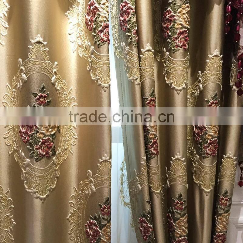 M896 momoda luxury home decorations french full set curtain with sheers and valance arab curtain