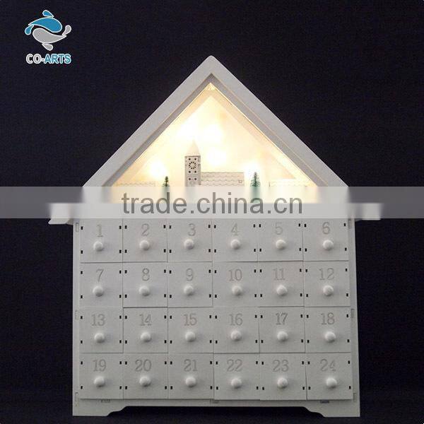 Exquisite design house shaped homemade wood crafts lighting