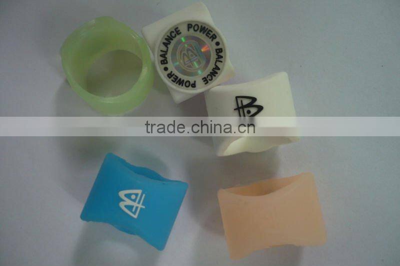 Customized various shape silicone finger ring