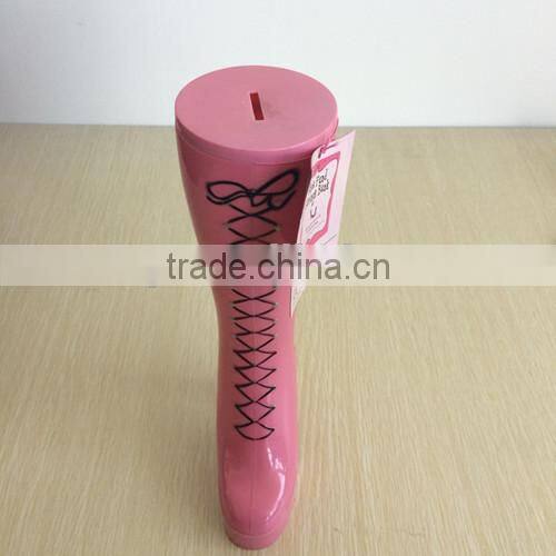 High heels high boots shoe piggy bank saving bank money box for children