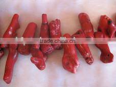 wholesale 16" 15-40mm irregular natural loose red coral beads strand