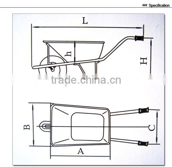 Wheel barrow hand trolly tool cart hand truck WB6404