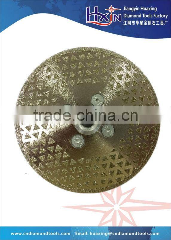 Electroplated diamond saw blade for marble