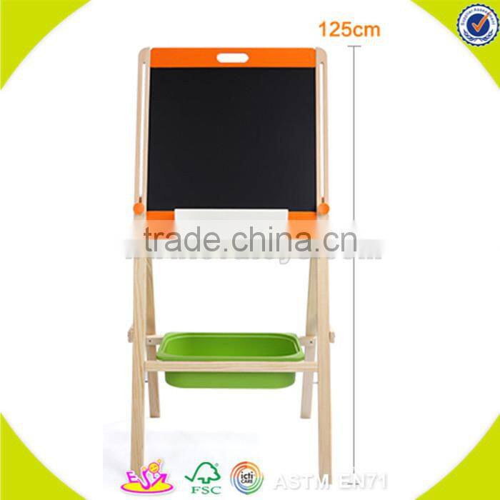 Wholesale multifunction magnetic wooden easel blackboard top quality wooden blackboard wooden double sides blackboard W12B060