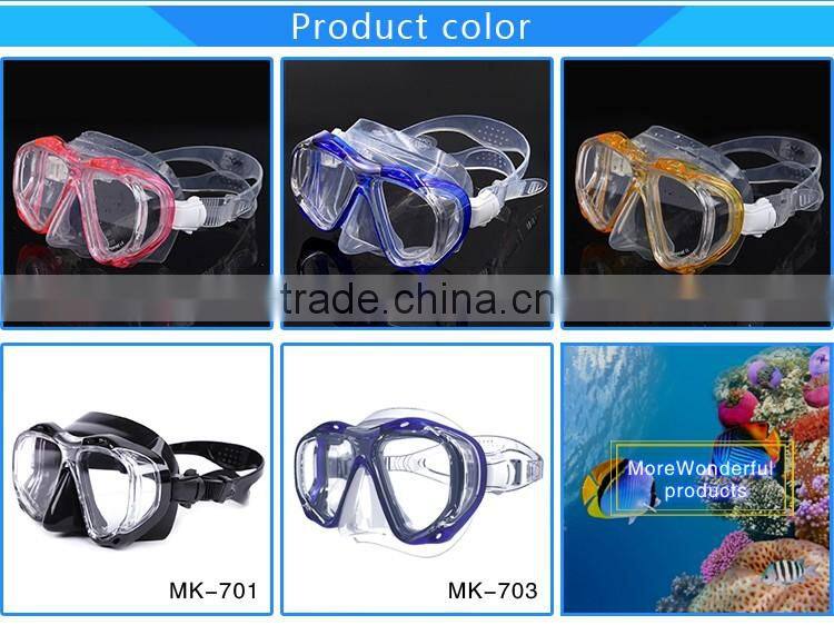 Black Low voulme, four windown diving masks, diving goggles and professional diving glasses(MK-701)