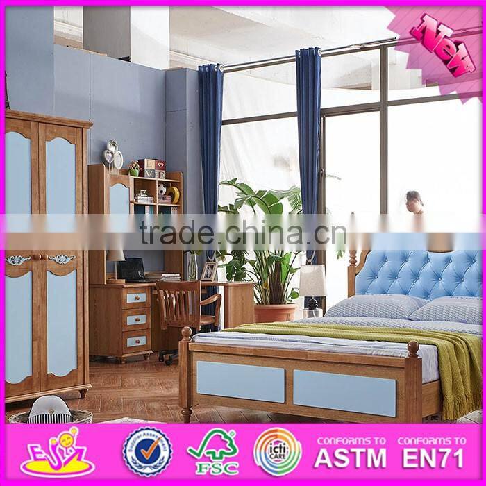 2016 wholesale fashion wooden boys bedroom furniture W08A084