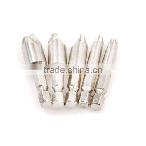 5pcs 1/4 Hex Shank Screw Easy Speed Out Extractor Remover Drill tools set &case