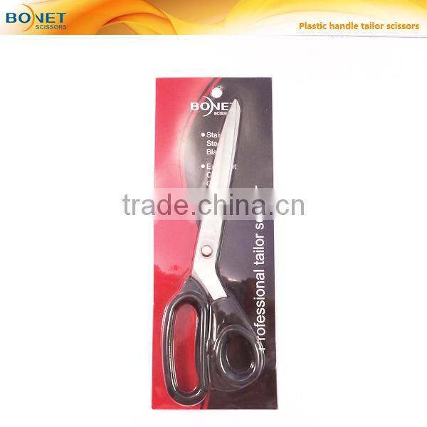 S14007 LFGB certificated 10" stainless steel plastic handle tailor heated scissors for fabric