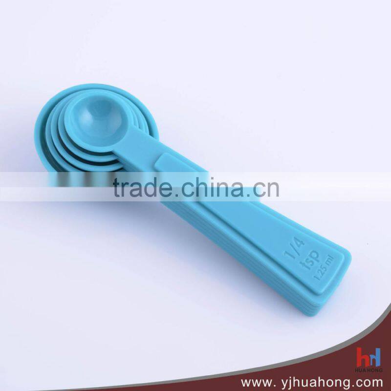 5 Pcs high quality colorful plastic measuring spoons,measuring scoops (HMT-26)