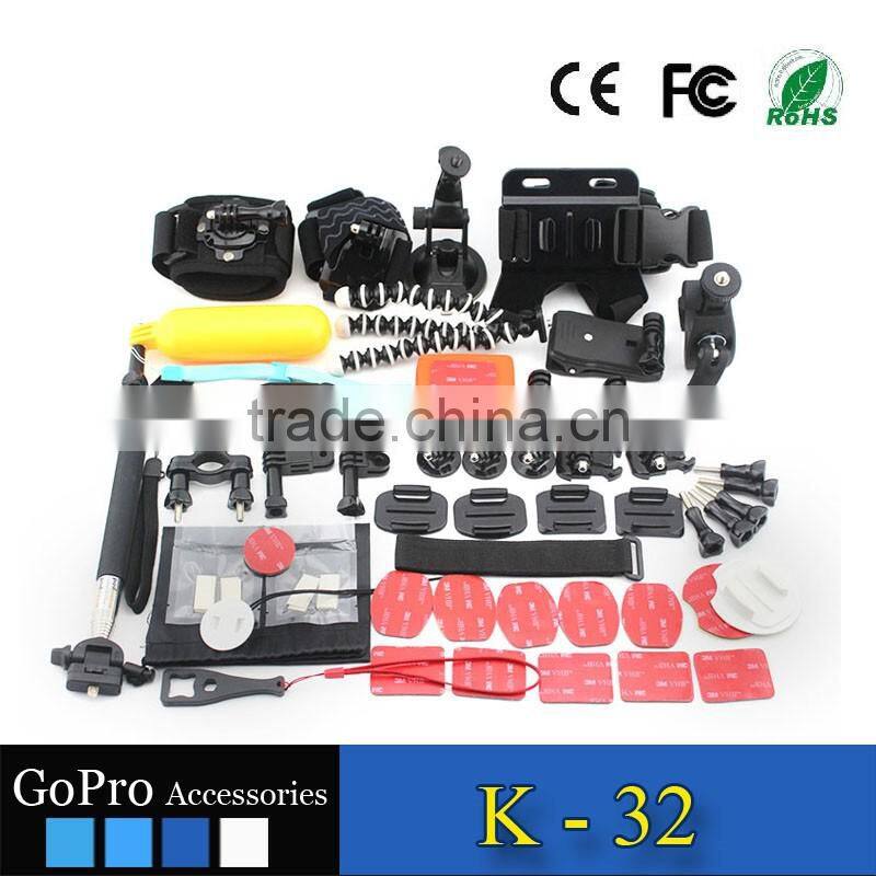 2016 hot selling products 52 in 1 kit used for gopros heros 4 accessories kit mount