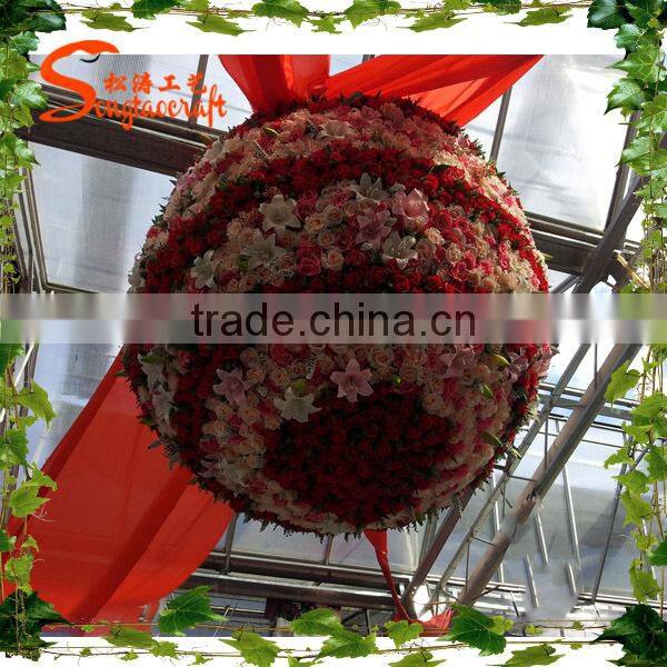 Size can be customized all types of artificial flower ball fake decor accosion artificial flower ball