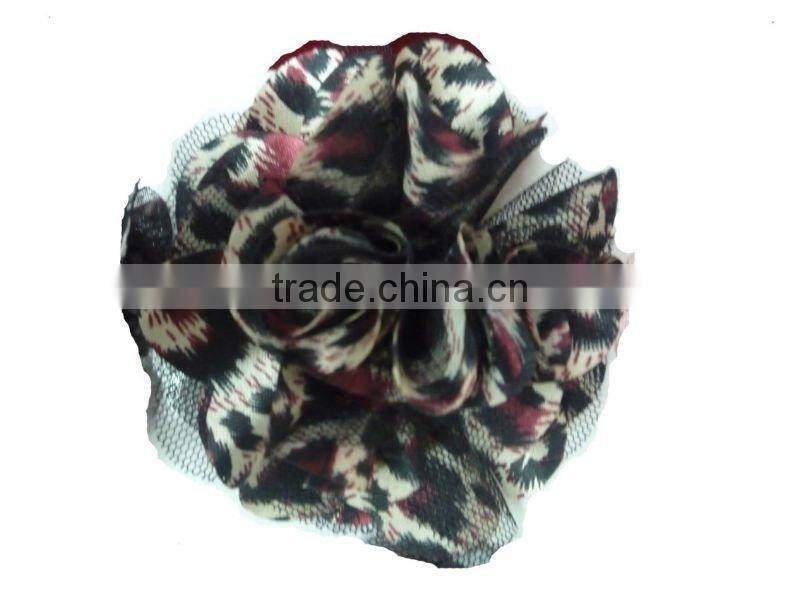 newest satin mesh flower