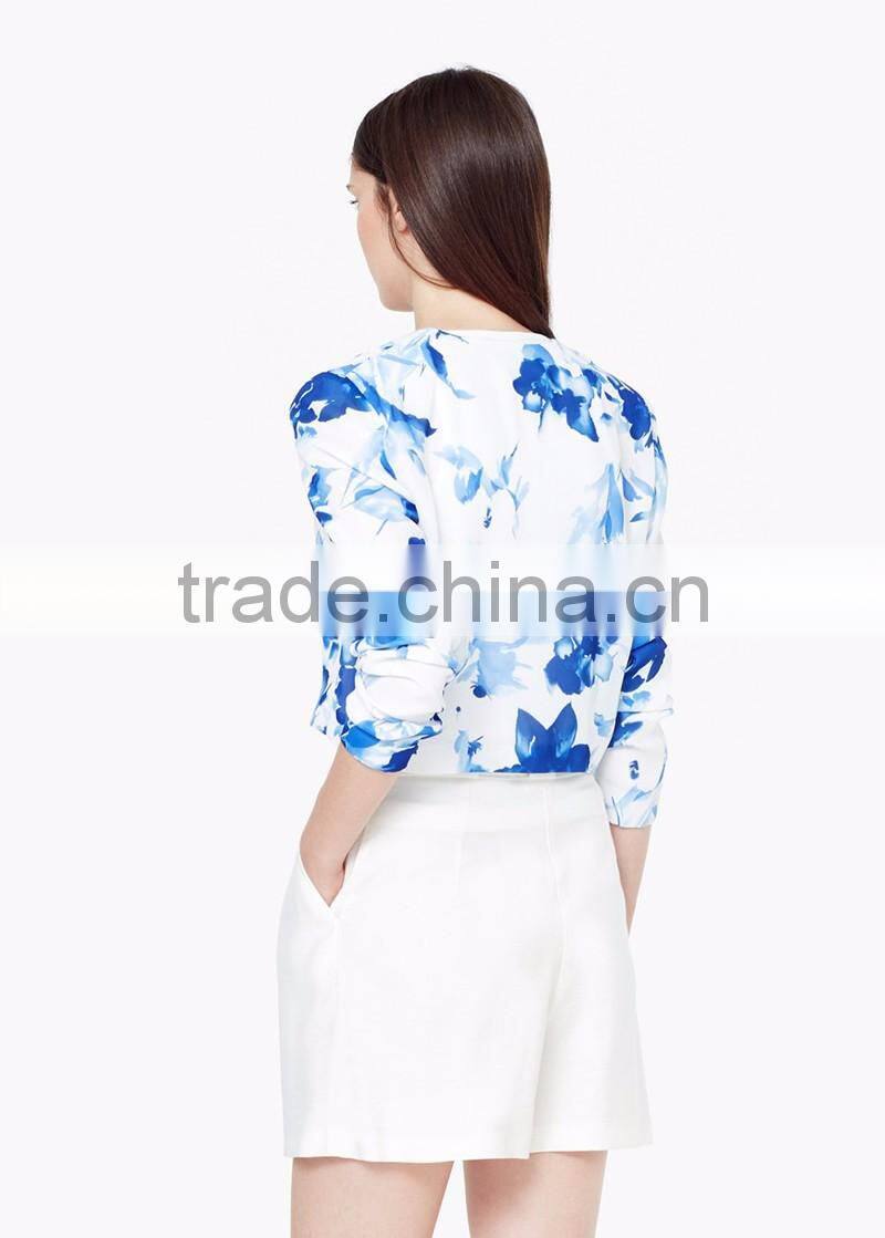 latest women custom print fancy blazer design