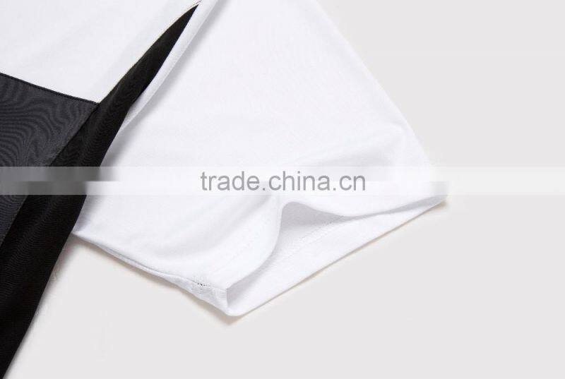 2016 simple o-neck 100%polyester men's short sleeve t shirt