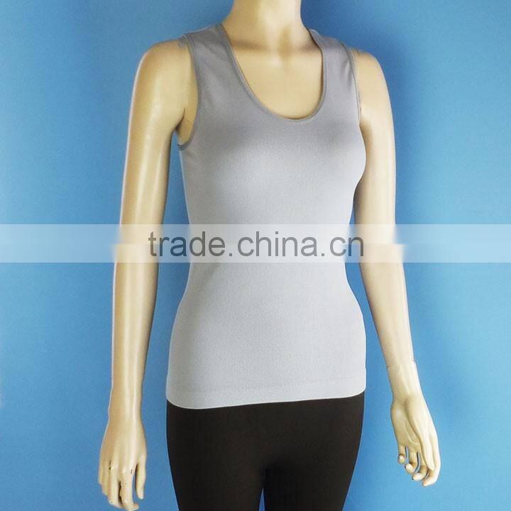 Stock Ladies Cotton Tank Top liquidation top stock factory, 150910Vg