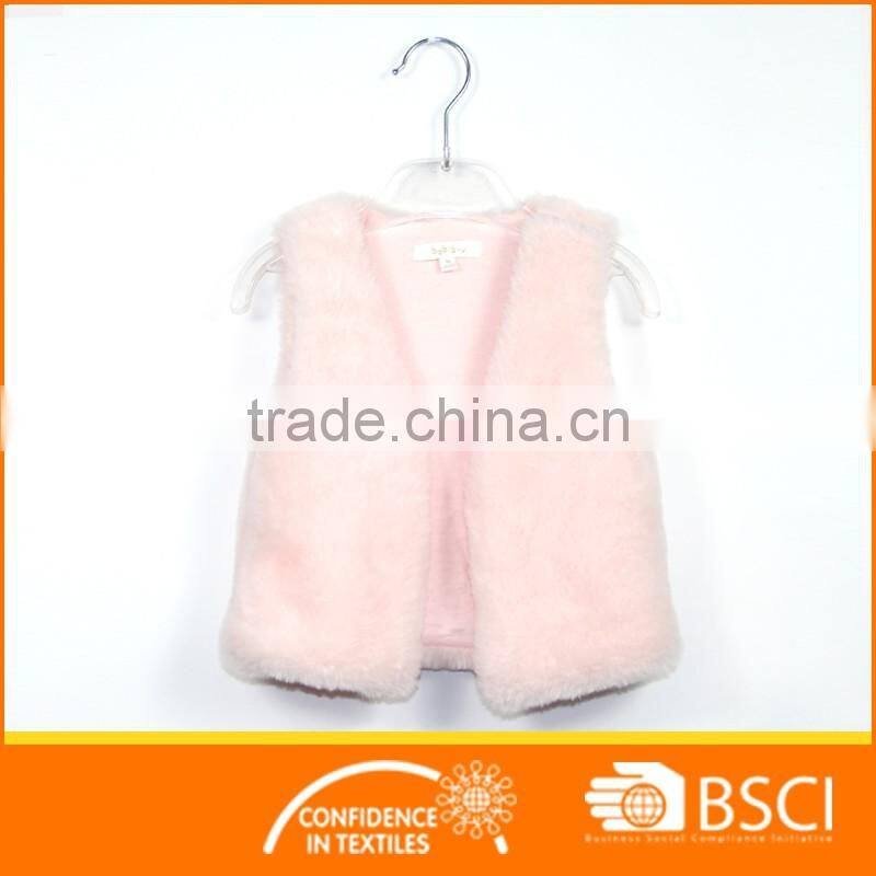 2016 Latest Winter Fake Fur Baby Girls Waistcoat