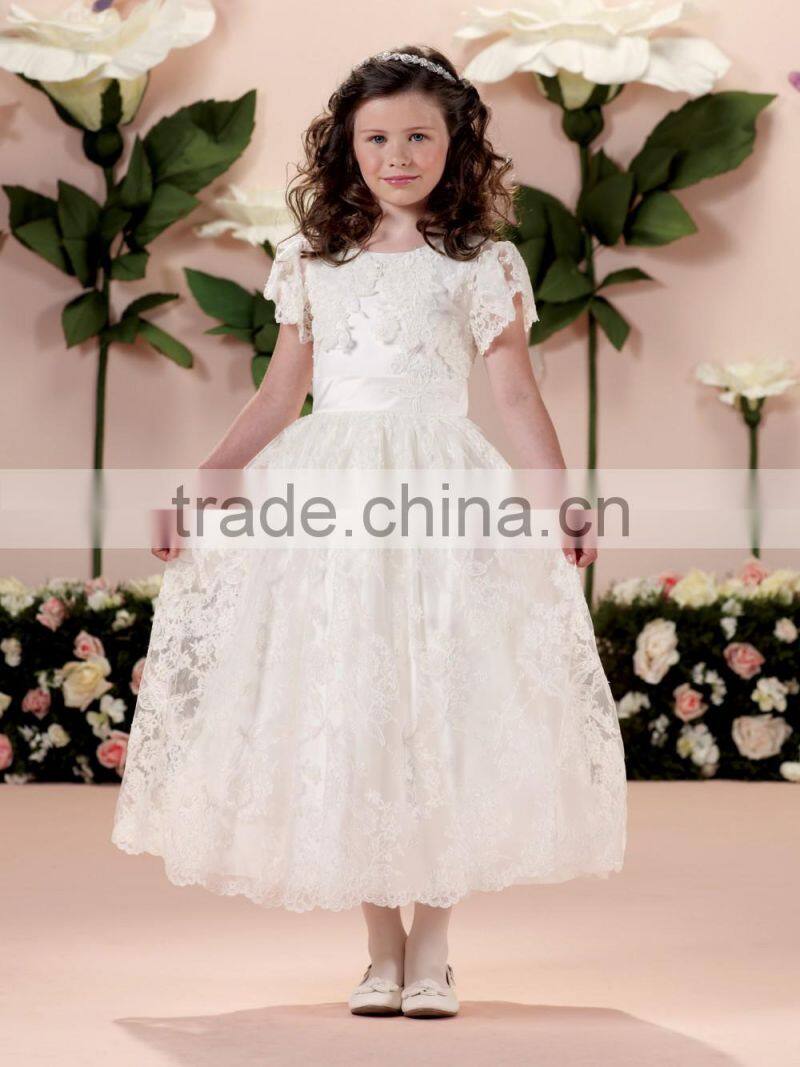 fairy designs lace ankle length baby girl party dress