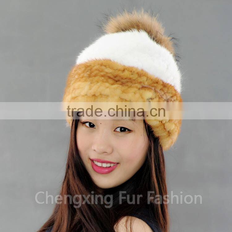 CX-C-235C Good Quality Custom Knitted Beanie, Pom Pom Plain Beanie