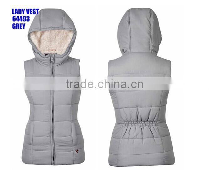 2015 down jacket manufactory OEM ladies down vest(LV64493)