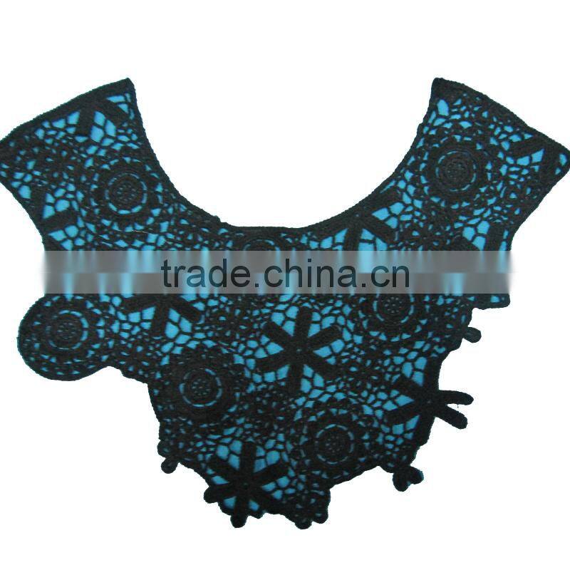 lace manufacturer machine made cotton crochet neck lace for garment