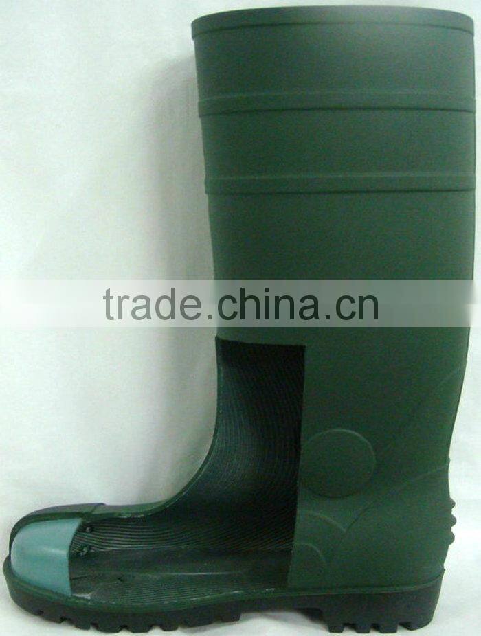 Comfortable PVC Waterproof Chemical Steel Toe Boots Wholesale