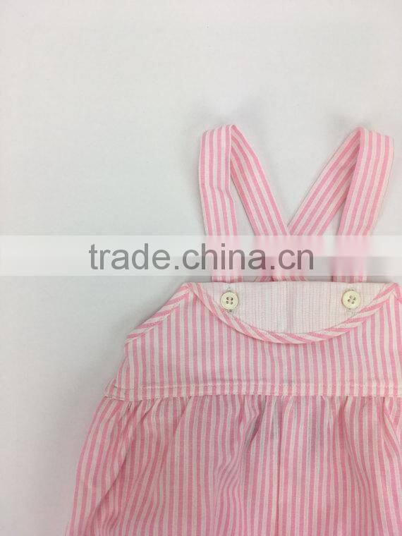 Newborn Baby Summer Clothes Stripes Suspenders Trousers Boutique Wholesale Fashion Girl Romper