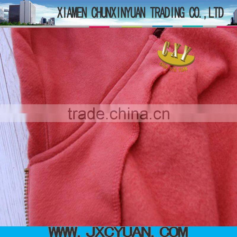 2016 high quality wholesale zipper up hoodies for lovers