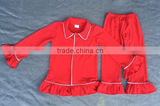 2017 new arrival christmas baby clothing little teenage kid child boys girls pajamas red pjs Kids Christmas Pajamas