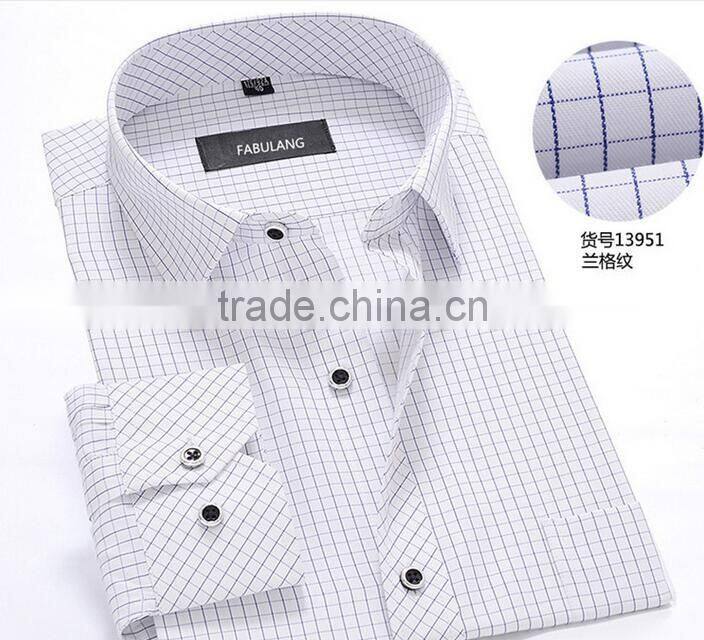 2017 JuQian brand China OEM custom manufacturer Men's Dress Shirts Designs For Men
