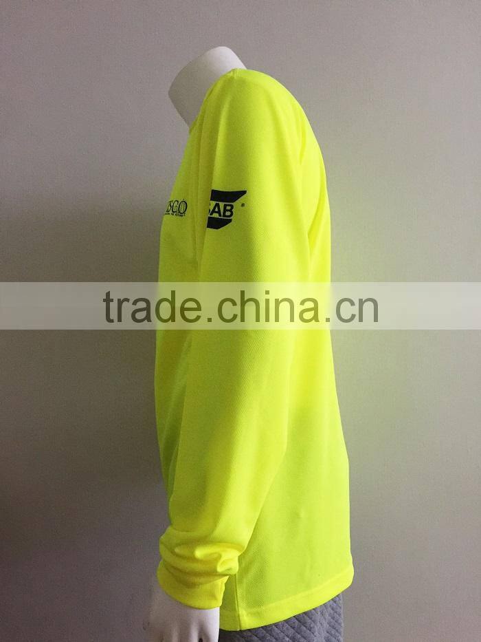High Performance long sleeve printing reflective t-shirt